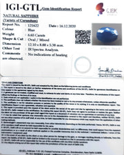 7.38 Ratti Natural Blue Sapphire with Govt Lab Certificate-(1221 )